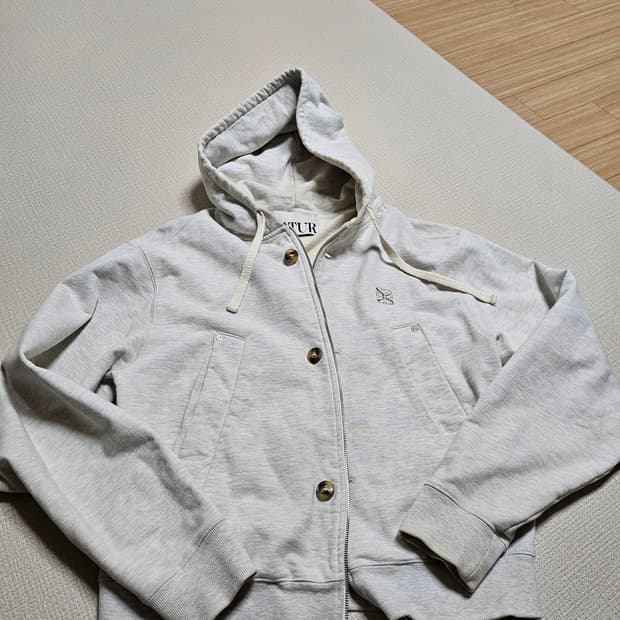 새터 후드집업 크림색 L