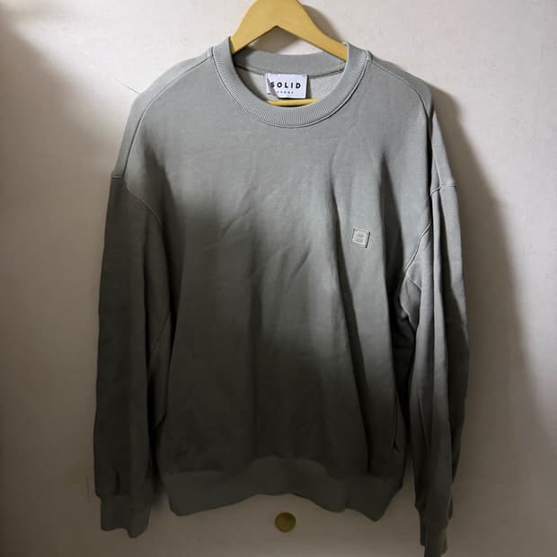 솔리드옴므 백로고 빈티지 맨투맨 48 (남성 슬림 105정도)