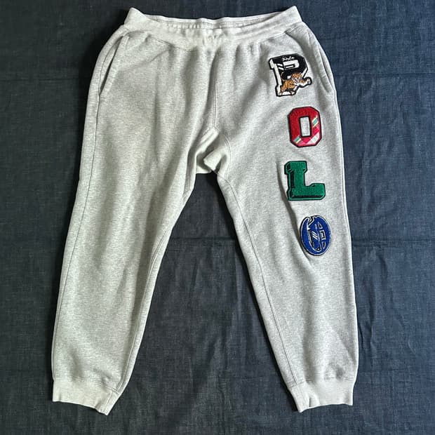 폴로랄프로렌 아플리케 스펠 아웃 로고 스웻팬츠