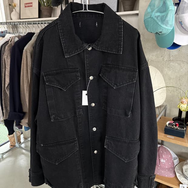 Issuethings 이슈띵즈 type-1 오버사이즈 데님 커버올 자켓