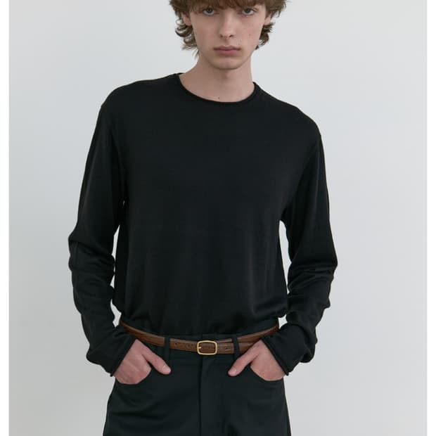 aieul knit long sleeve black