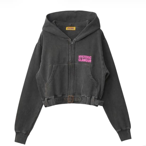 (W) 히스테릭 글래머 베이비시팅 클럽 숏 후드 블랙