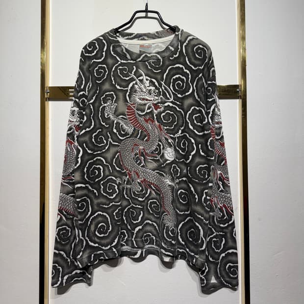 Ice blue tattoo 90s 빈티지 일본풍 그래픽 롱 슬리브