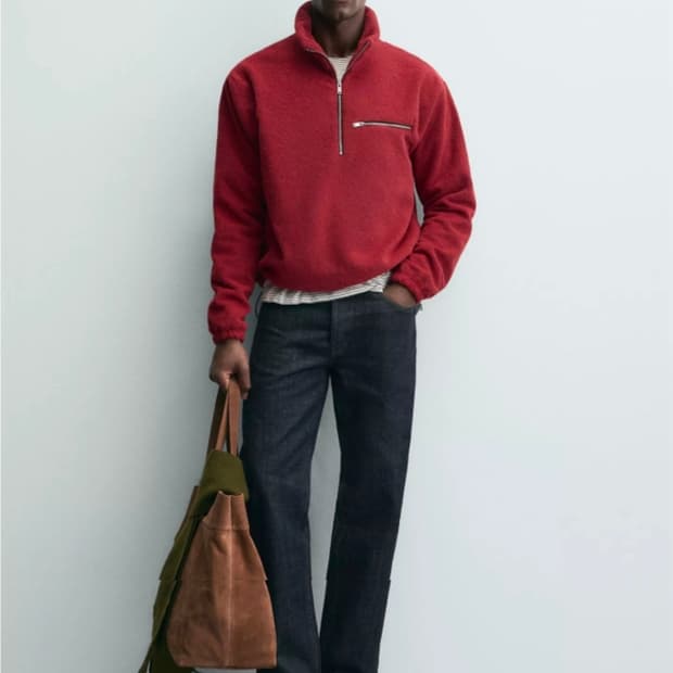 [MI자라 플리스 지퍼 스웨트셔츠