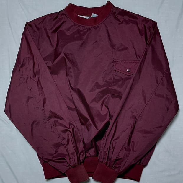 [XL] 빈티지 Field & Stream 나일론 포켓 풀오버 (버건디)