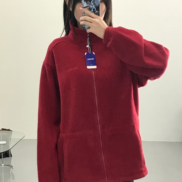 미국제 엘엘빈 레드 집업플리스