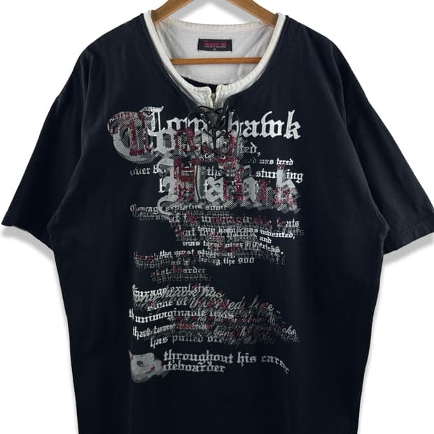 JPN 펑크 레터링 레이어드 레터링 티셔츠2739