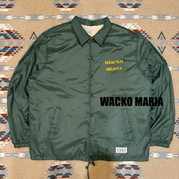 [L] 와코마리아 보아 코치 자켓 마리아 프린트 그린