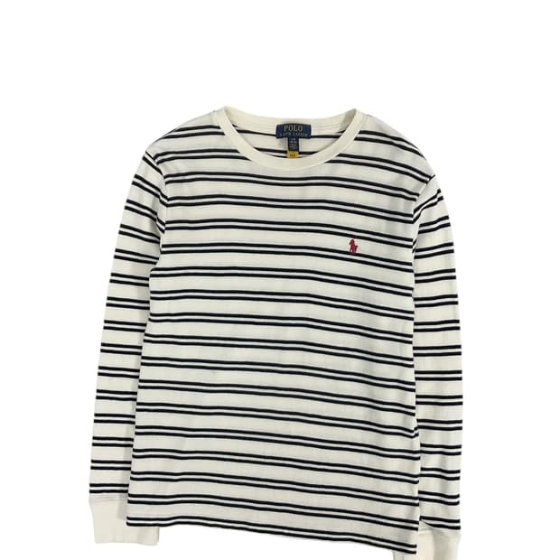 폴로 스트라이프 롱 슬리브리스 