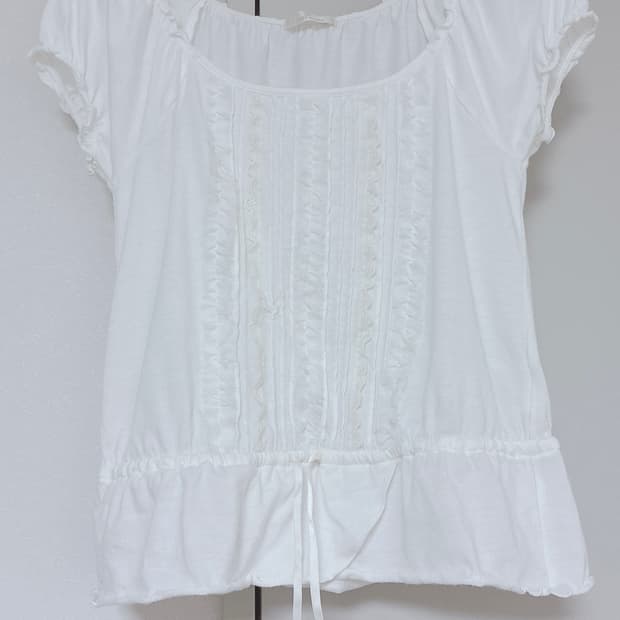 페어리 흰색 블라우스티 