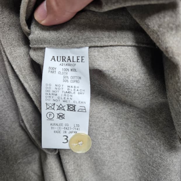 (3) 오라리 울 풀링 셔츠 자켓