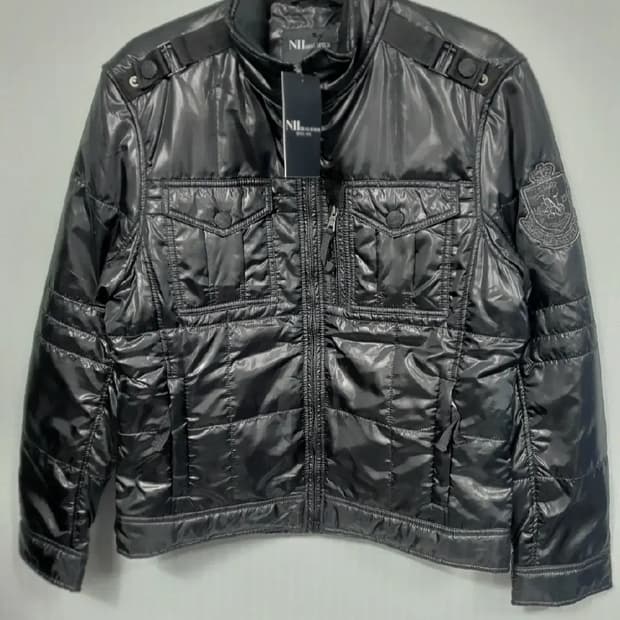 NII QUALIFIED 남성 유광퀼팅 자켓