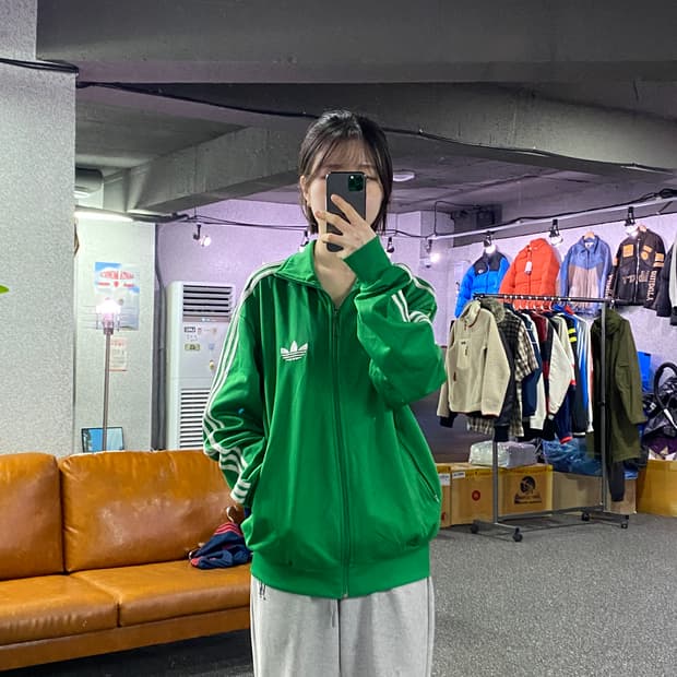 아디다스 파이어버드 그린 트랙탑 져지 B4357