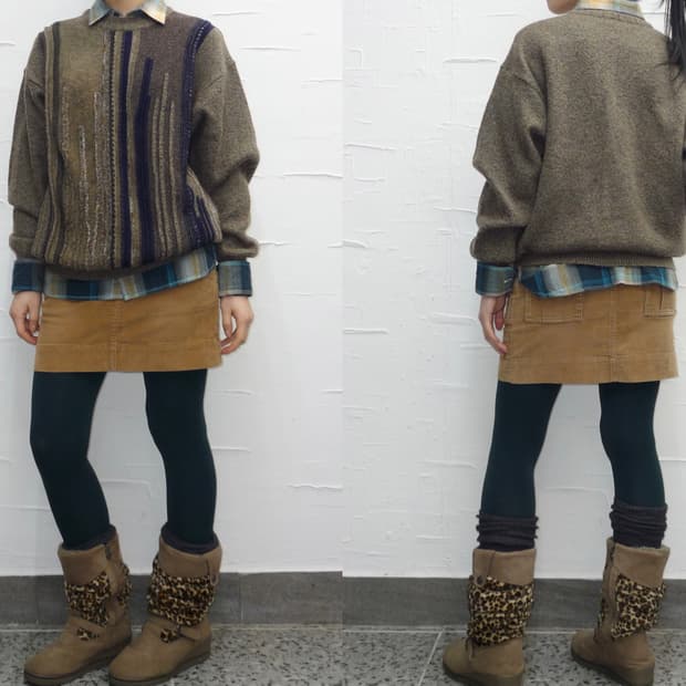 vintage brown knit