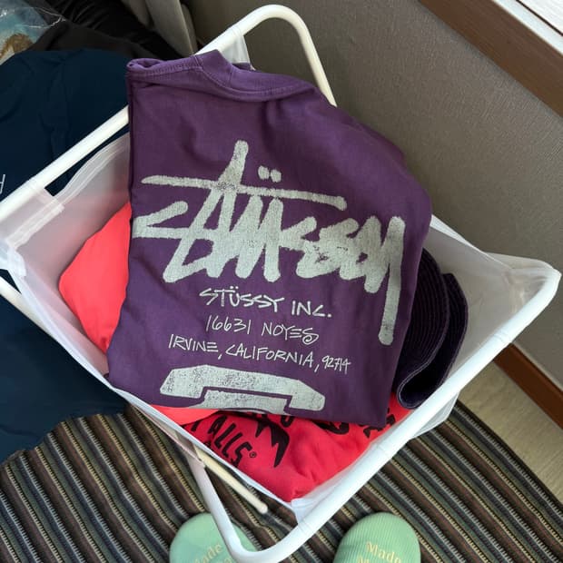 스투시 올드 폰 피그먼트 반팔 티셔츠