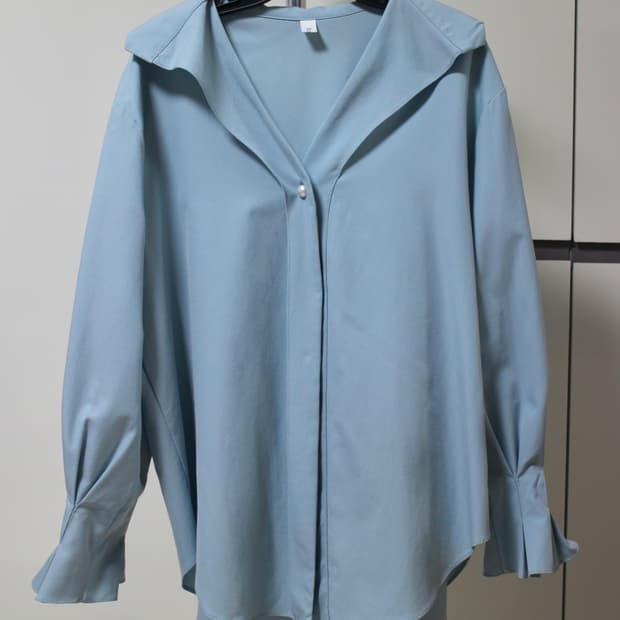 [빠른배송] 스카이블루 블라우스