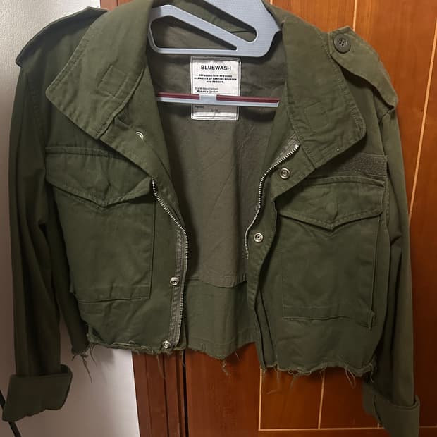 Bluewash 숏 야상 자켓