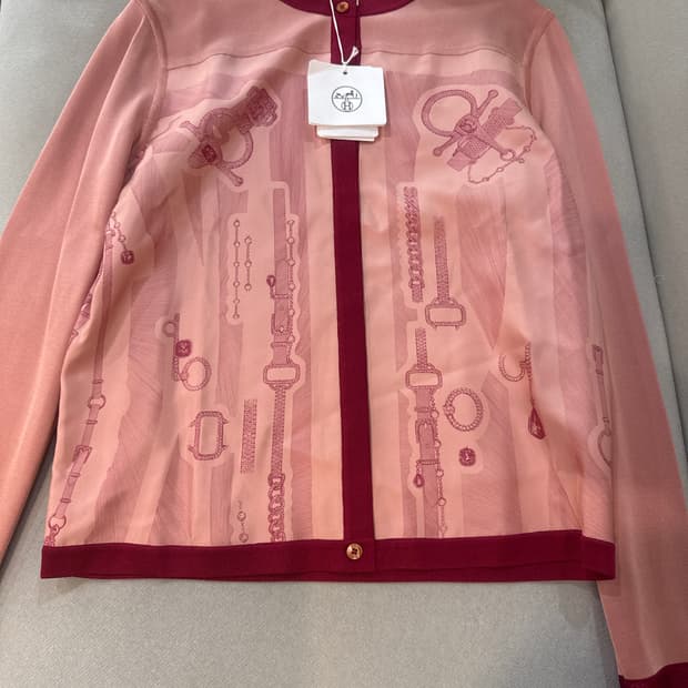 에르메스 실크 가디건 36