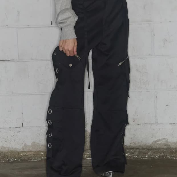 팬시클럽 디테처블 카고 스트랩 팬츠