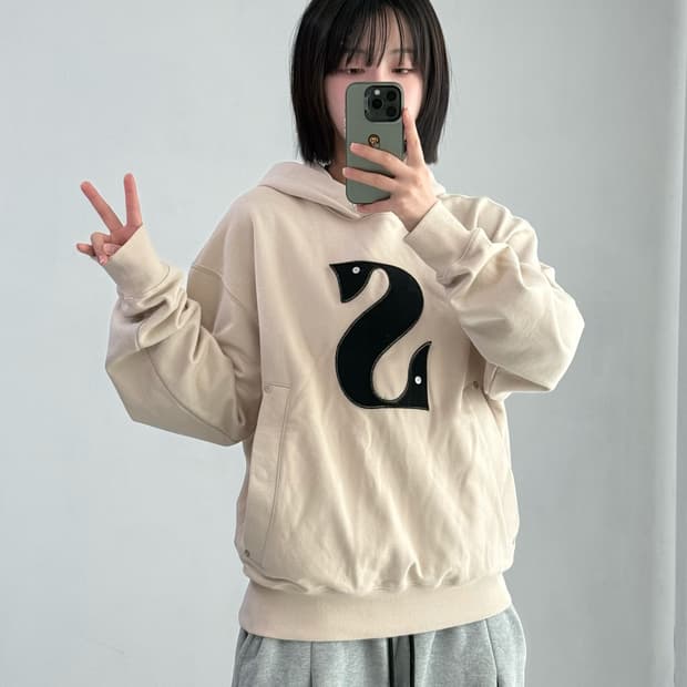 Satur 베이지 후드티