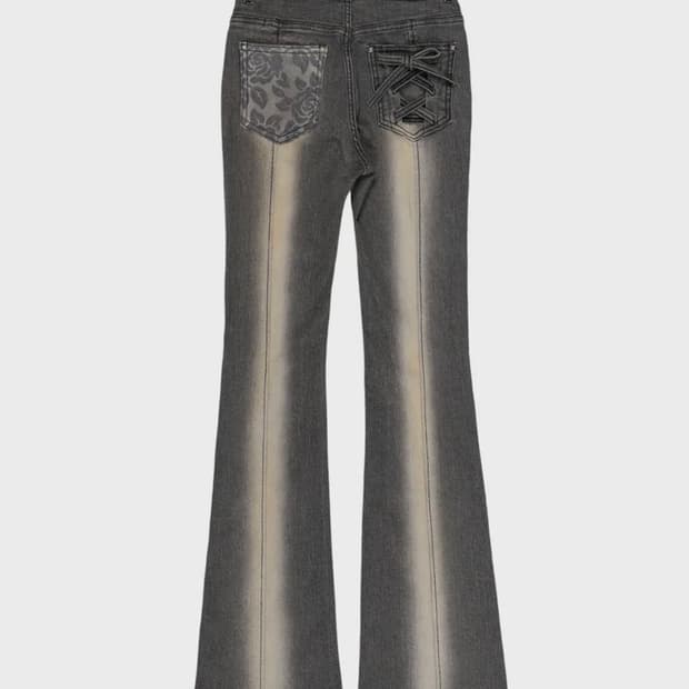 달링유어배드 CORSET HIGHLIGHT BOOTS CUT DENIM