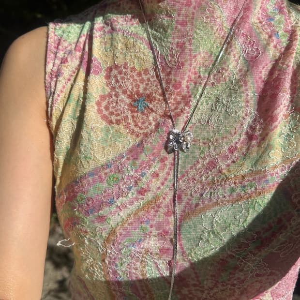 Vintage pearl bolo tie