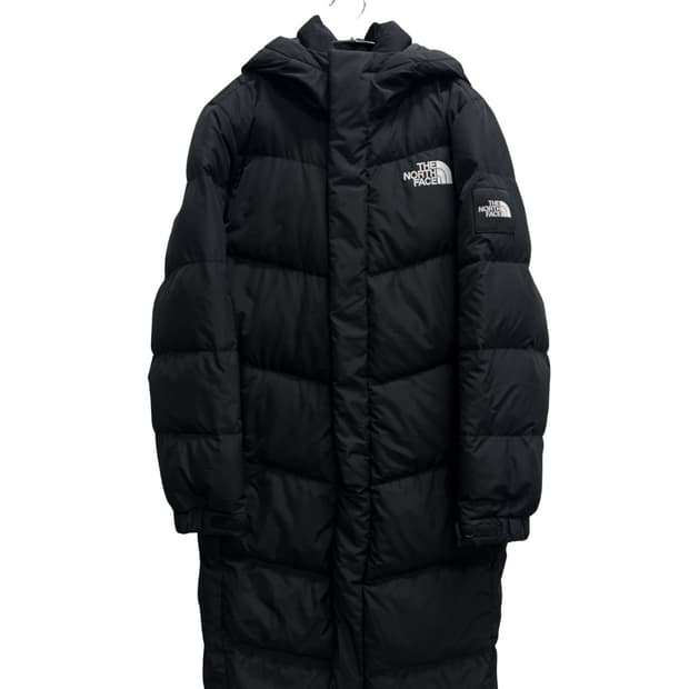 노스페이스 익스플로링2 구스다운 롱 패딩 코트 블랙
