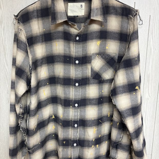 XL) R13 슈레드 심 옴브레셔츠 24시즌