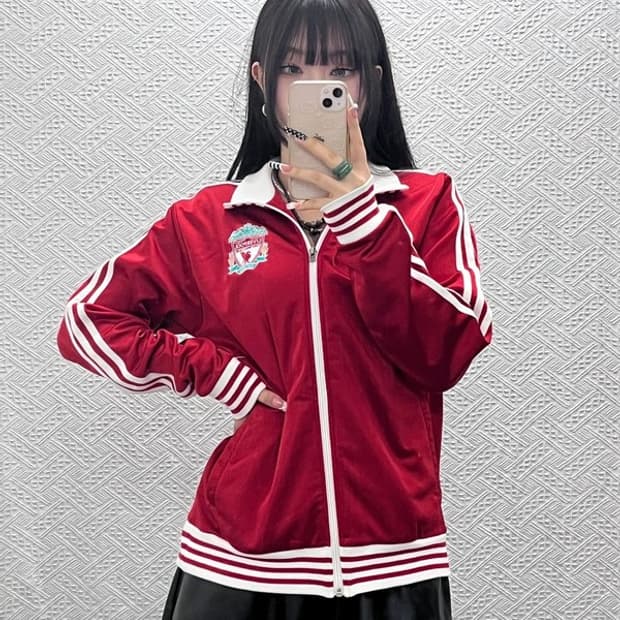 아디다스 희귀 스포티 리버풀 축구 유니폼 져지 집업 L C10250