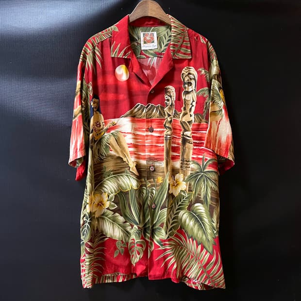 XL) Hawaiian Togs Honolulu Hawaii 티키 프린트