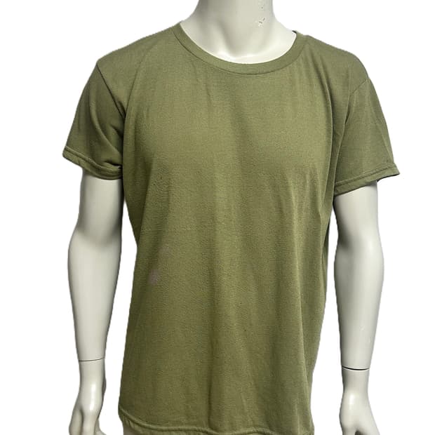 미군 카키색 라운드 반팔 티셔츠 (L) (10) (만원샵)