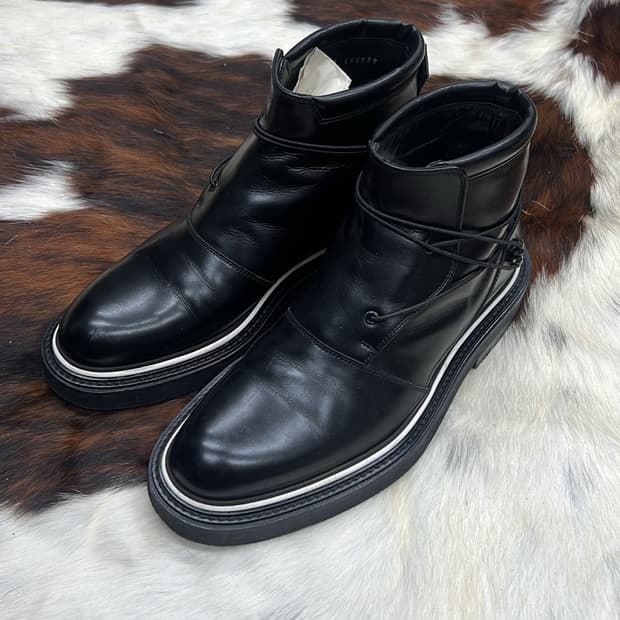 디올 옴므 09AW 레더 앵클 와이어 부츠