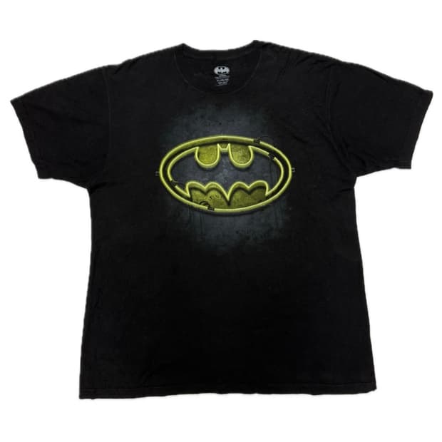 0Os BATMAN 빈티지 베트맨 페이딩 반팔 티셔츠 XL