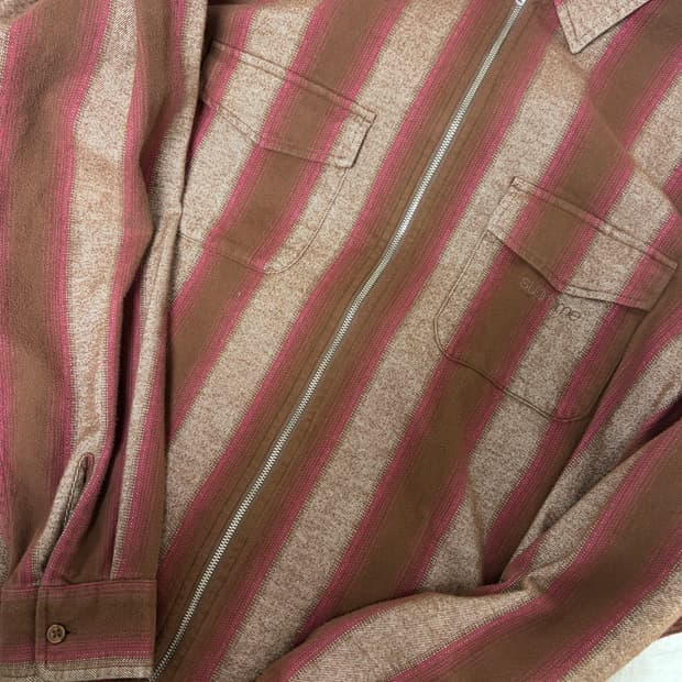 supreme 슈프림 스프라이트 플란넬 집업 셔츠 L