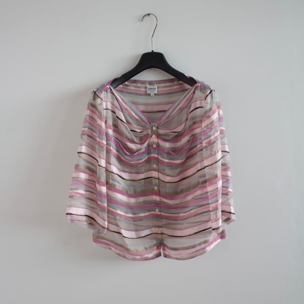 Armani Collezioni stripe linen blouse