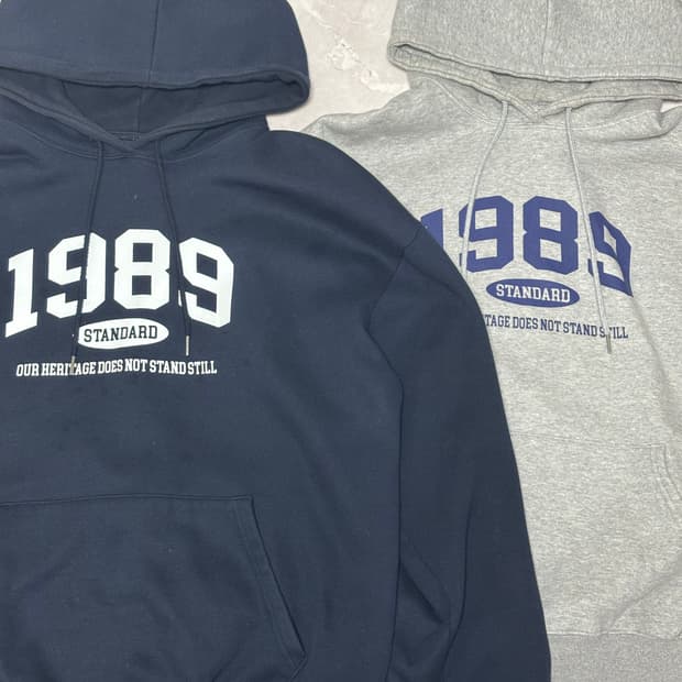 1989스탠다드 후드티 네이비,그레이
