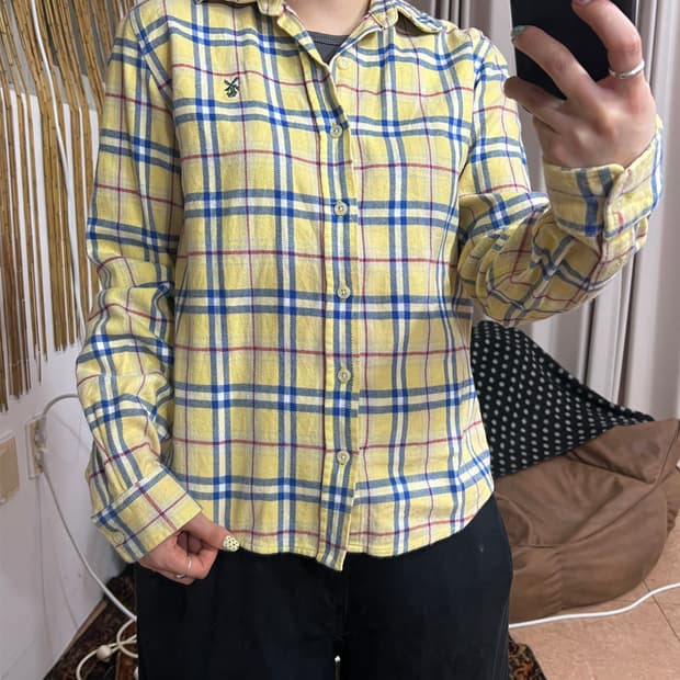 빈티지 체크 셔츠
