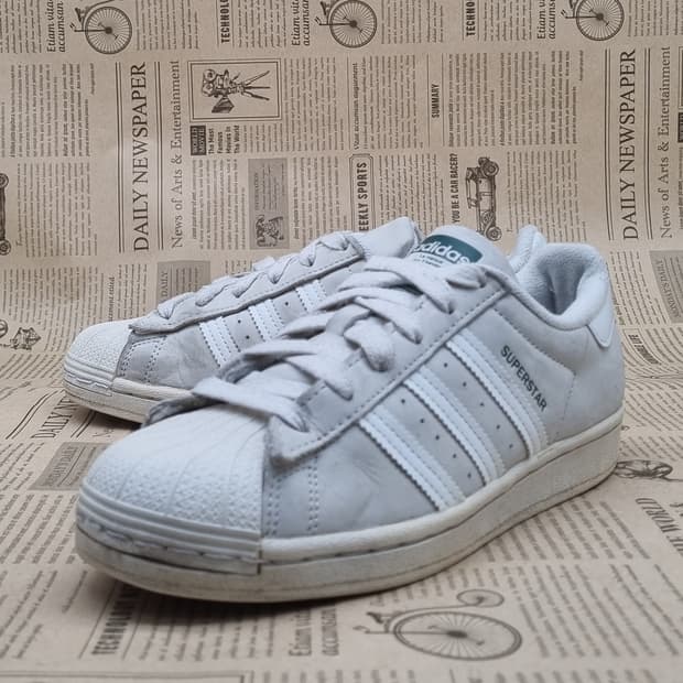 아디다스 슈퍼스타 화이트다크그린 운동화235