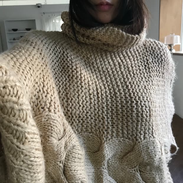 vintage turtle neck cape