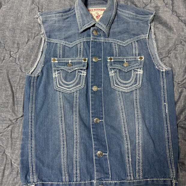 트루릴리젼 데님 베스트