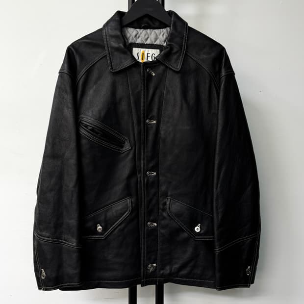 Sieg 카우하이드 레더 자켓