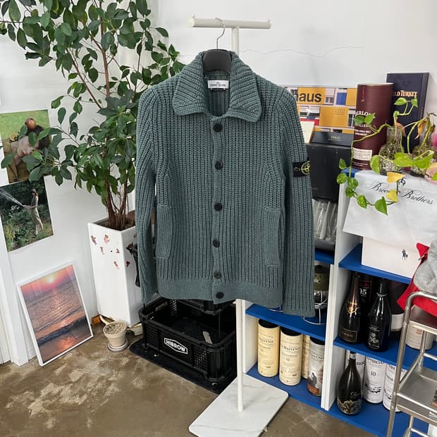 스톤아일랜드 헤비울 가디건 L