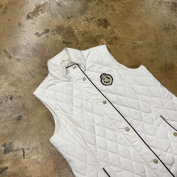 [정품/L] 폴로 랄프로렌 화이트 퀼팅 조끼 b15