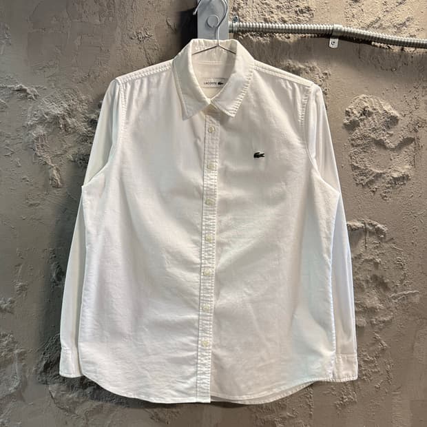 M 라코스테 LACOSTE 베이직 옥스포드 셔츠 화이트