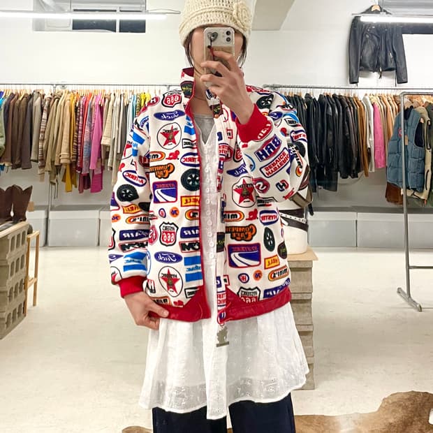 HYSTERIC GLAMOUR racing fleece jacket