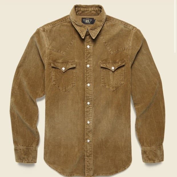 rrl 더블알엘 웨스턴 셔츠 L