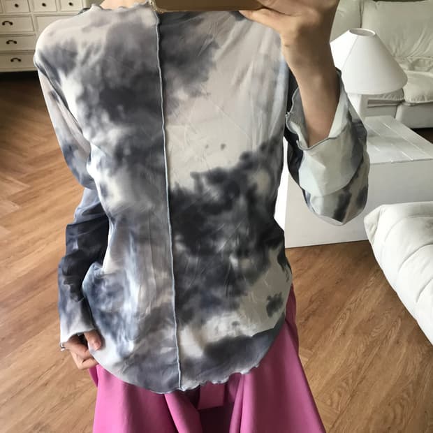 vintage pattern mesh top