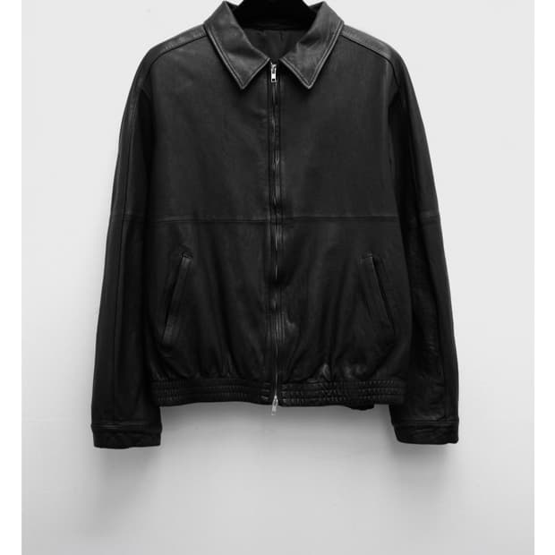 유스 youth 워시드 레더 블루종 자켓