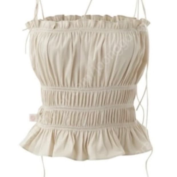  스푸닝 글로니 러브탑 나시 outta love top 베이지