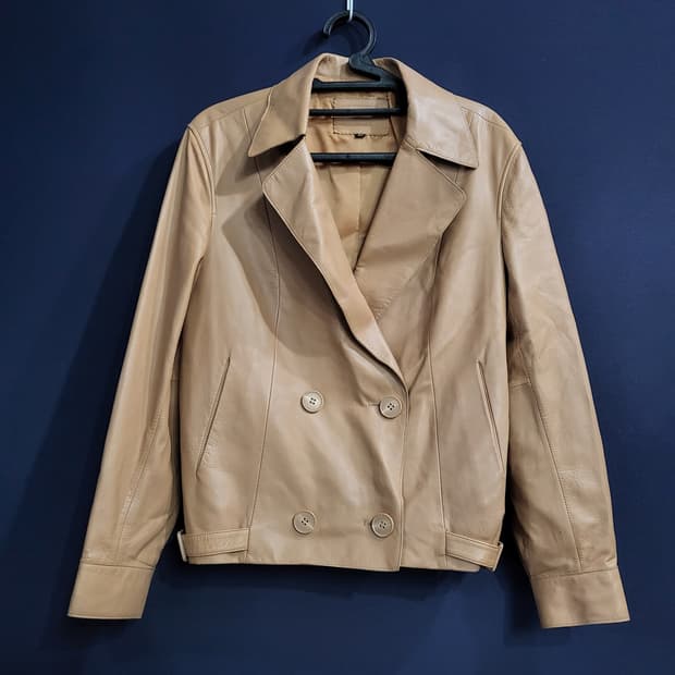 로보 천연 양가죽 더블 자겟